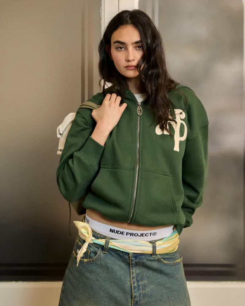 Nude Project Sudadera Con Cremallera Kill Bill Verde Sale