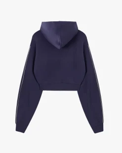 Nude Project Sudadera Cropped Varsity Azul Marino Hot