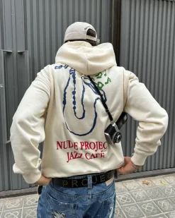 Nude Project Sudadera Jazz Café Blanco Crema Outlet