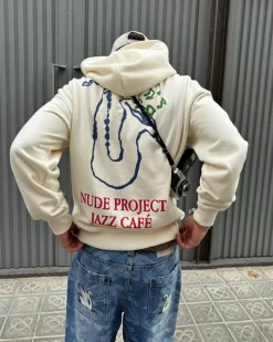 Nude Project Sudadera Jazz Café Blanco Crema Outlet