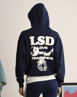 Nude Project Sudadera Love SD Azul Marino Washed Discount