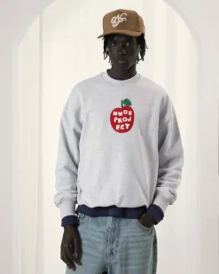 Nude Project Sudadera Sin Capucha Apple Crew Gris