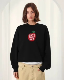 Nude Project Sudadera Sin Capucha Apple Crew Gris Oscuro Outlet