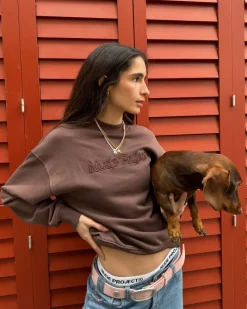 Nude Project Sudadera Sin Capucha Brun Chocolate