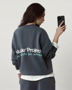 Nude Project Sudadera Sin Capucha Cult Kid Gris Oscuro New