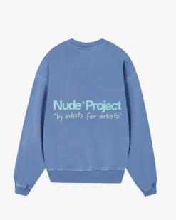 Nude Project Sudadera Sin Capucha Cult Kid Azul Piedra Outlet