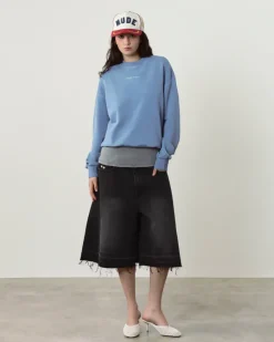 Nude Project Sudadera Sin Capucha Cult Kid Azul Piedra Outlet