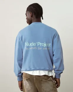 Nude Project Sudadera Sin Capucha Cult Kid Azul Piedra Outlet