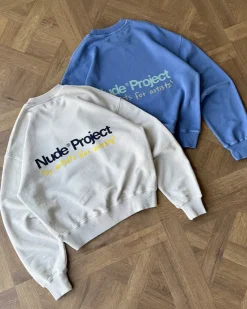 Nude Project Sudadera Sin Capucha Cult Kid Azul Piedra Outlet