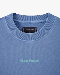 Nude Project Sudadera Sin Capucha Cult Kid Azul Piedra Outlet