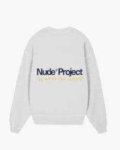 Nude Project Sudadera Sin Capucha Cult Kid Blanco Crema Online