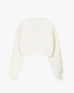 Nude Project Sudadera Sin Capucha Lacy Cropped Blanca Hot