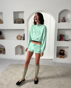 Nude Project Sudadera Sin Capucha Lacy Cropped Verde Sale