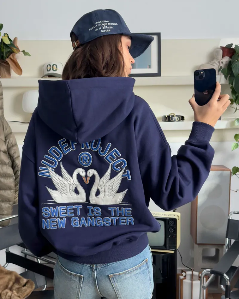 Nude Project Sudadera Swans Azul Marino Best