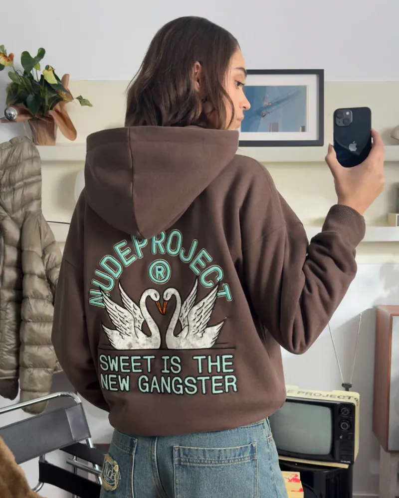 Nude Project Sudadera Swans Marrón Outlet