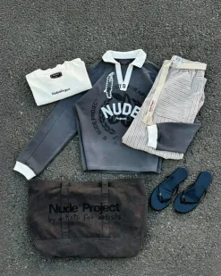 Nude Project Varsity Longsleeve Polo Sale