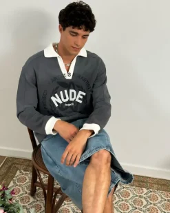Nude Project Varsity Longsleeve Polo Sale