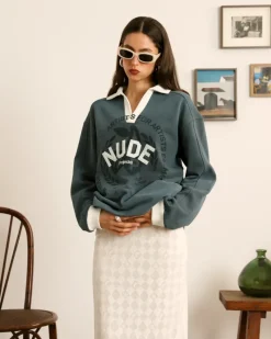 Nude Project Varsity Longsleeve Polo Sale